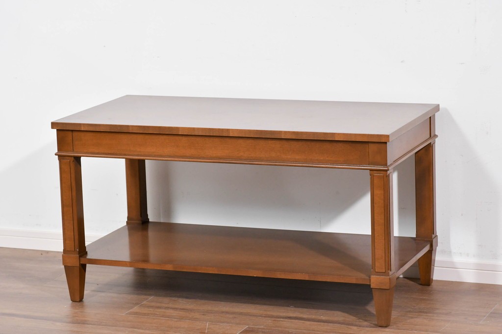 中古　美品　特注品　国産職人手作り　某上場企業会長邸放出品　上質な木肌のセンターテーブル　製作費約27万円　(R-085842)