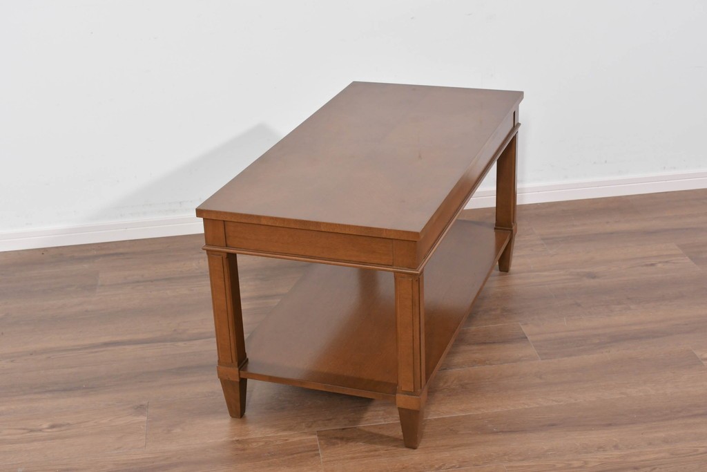 中古　美品　特注品　国産職人手作り　某上場企業会長邸放出品　上質な木肌のセンターテーブル　製作費約27万円　(R-085842)