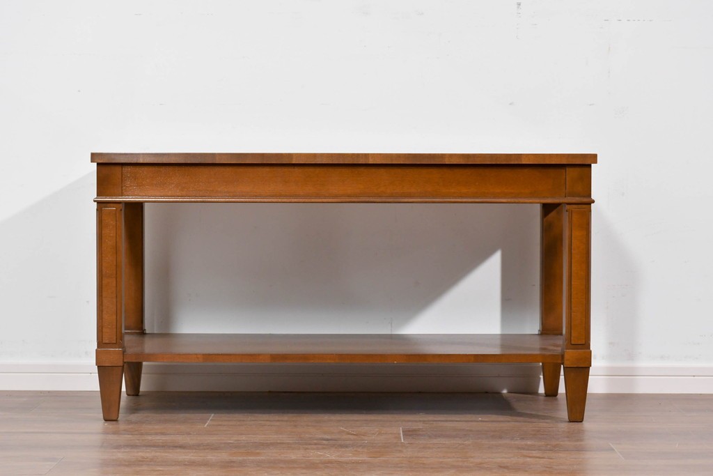 中古　美品　特注品　国産職人手作り　某上場企業会長邸放出品　上質な木肌のセンターテーブル　製作費約27万円　(R-085842)