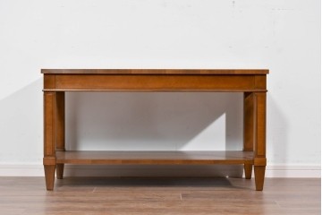 中古　美品　特注品　国産職人手作り　某上場企業会長邸放出品　上質な木肌のセンターテーブル　製作費約27万円　(R-085842)