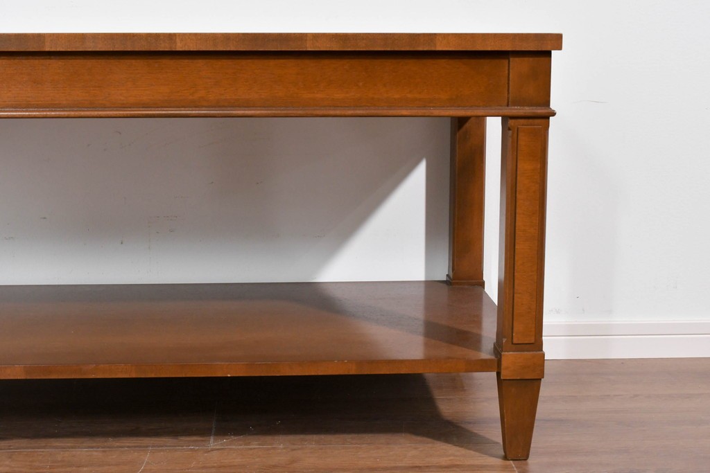 中古　美品　特注品　国産職人手作り　某上場企業会長邸放出品　上質な木肌のセンターテーブル　製作費約27万円　(R-085842)