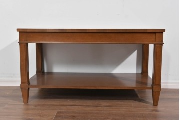 中古　美品　特注品　国産職人手作り　某上場企業会長邸放出品　上質な木肌のセンターテーブル　製作費約27万円　(R-085842)