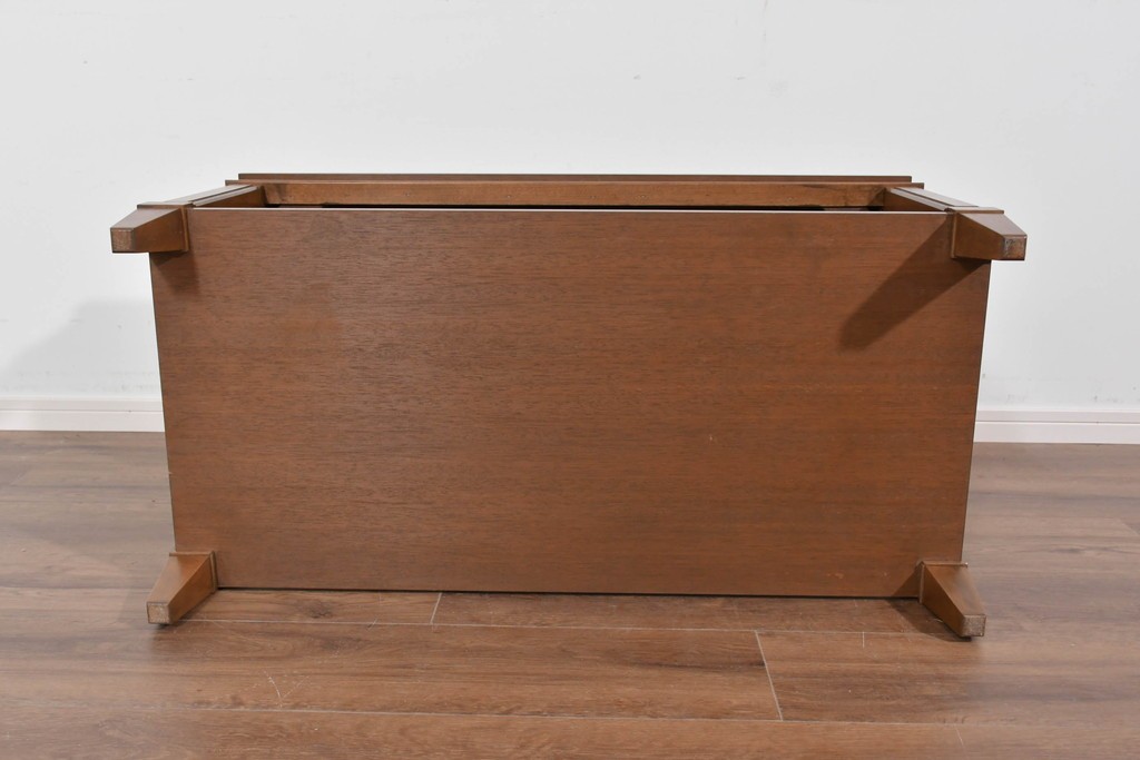 中古　美品　特注品　国産職人手作り　某上場企業会長邸放出品　上質な木肌のセンターテーブル　製作費約27万円　(R-085842)