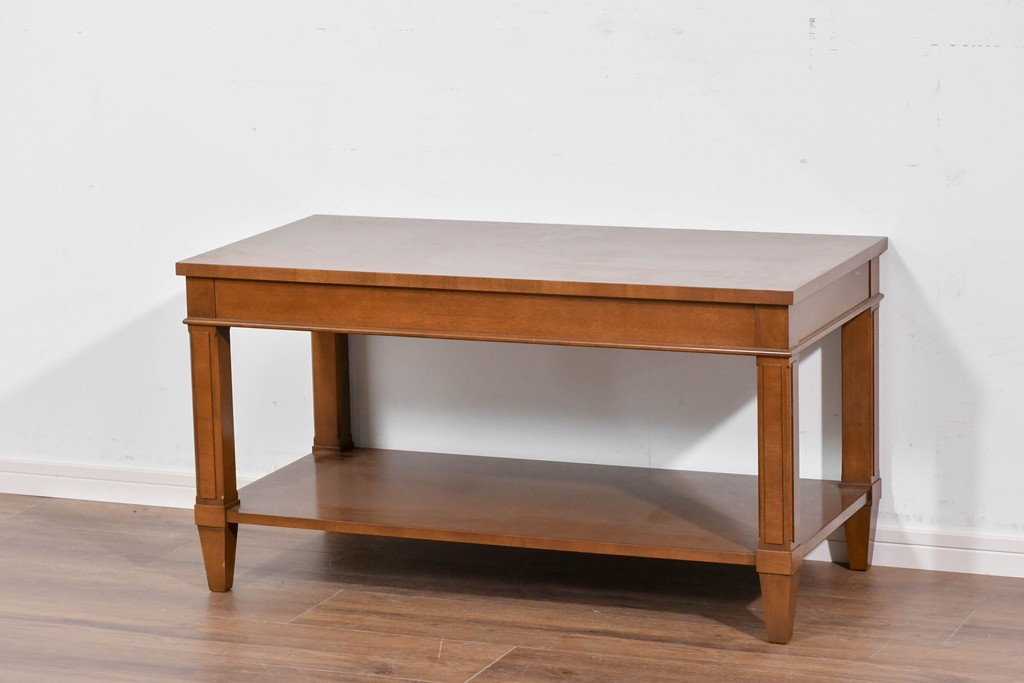 中古　美品　特注品　国産職人手作り　某上場企業会長邸放出品　上質な木肌のセンターテーブル　製作費約27万円　(R-085843)