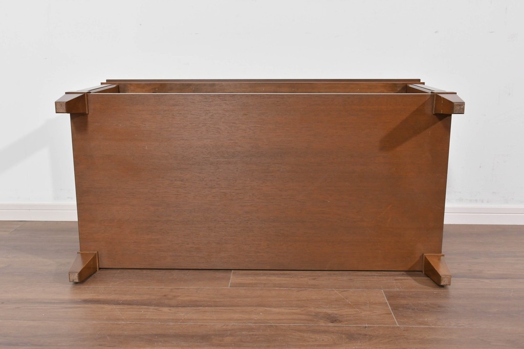 中古　美品　特注品　国産職人手作り　某上場企業会長邸放出品　上質な木肌のセンターテーブル　製作費約27万円　(R-085843)