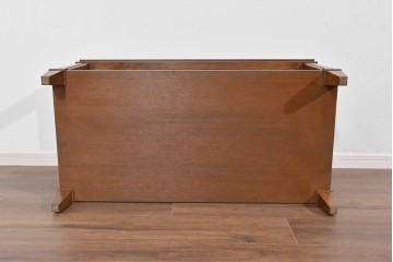 中古　美品　特注品　国産職人手作り　某上場企業会長邸放出品　上質な木肌のセンターテーブル　製作費約27万円　(R-085843)