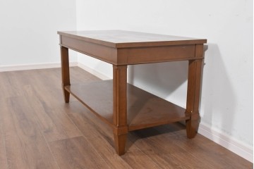 中古　美品　特注品　国産職人手作り　某上場企業会長邸放出品　上質な木肌のセンターテーブル　製作費約27万円　(R-085843)