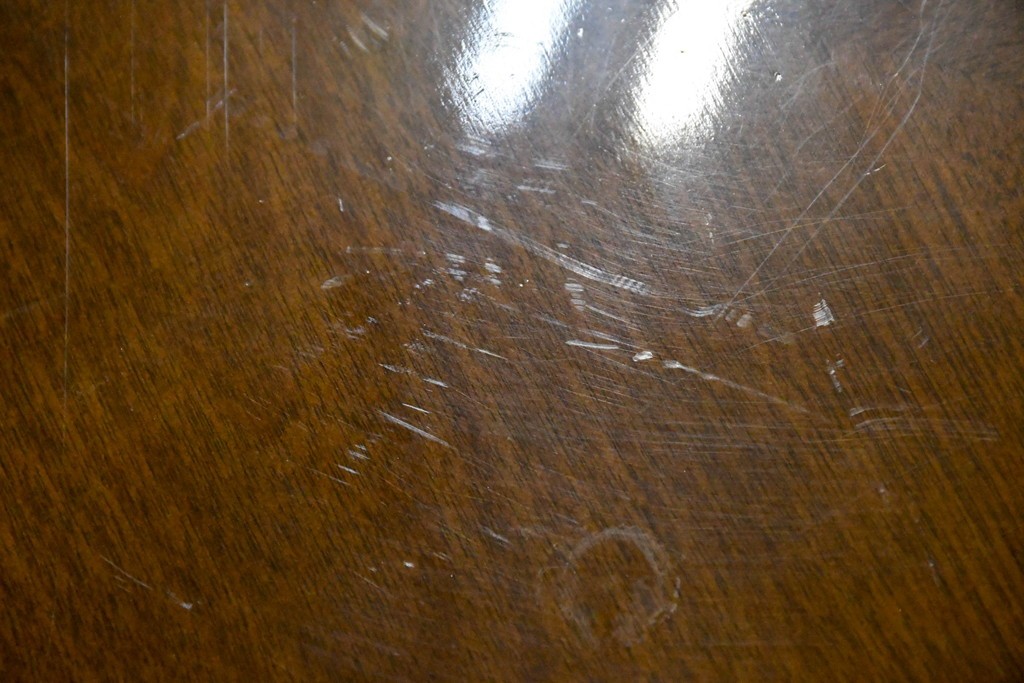 中古　美品　特注品　国産職人手作り　某上場企業会長邸放出品　上質な木肌のセンターテーブル　製作費約27万円　(R-085843)