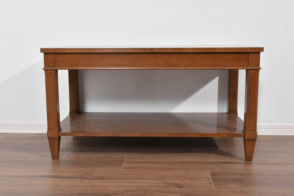 中古　美品　特注品　国産職人手作り　某上場企業会長邸放出品　上質な木肌のセンターテーブル　製作費約27万円　(R-085843)