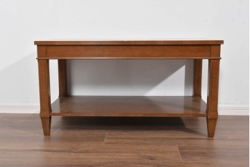 中古　美品　特注品　国産職人手作り　某上場企業会長邸放出品　上質な木肌のセンターテーブル　製作費約27万円　(R-085843)