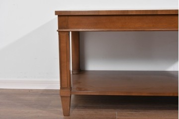 中古　美品　特注品　国産職人手作り　某上場企業会長邸放出品　上質な木肌のセンターテーブル　製作費約27万円　(R-085843)