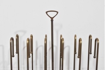 ヴィンテージ　真鍮製　柔らかな曲線美が魅力のスリッパラック　(R-085844)