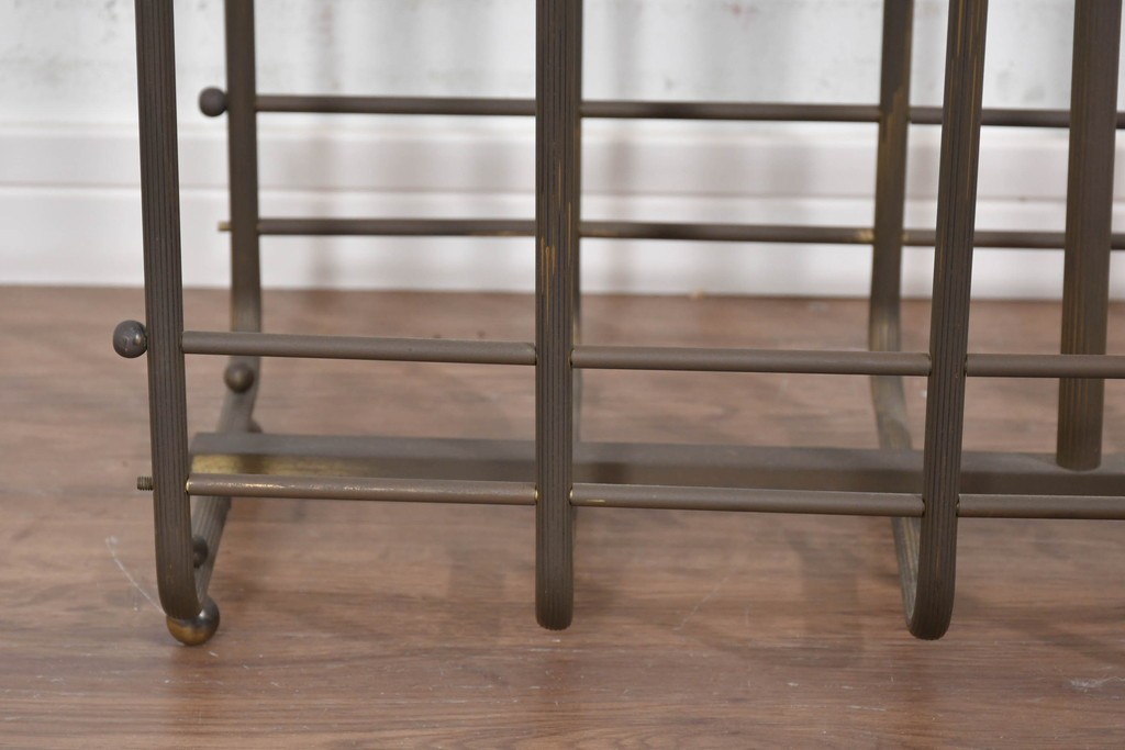 ヴィンテージ　真鍮製　柔らかな曲線美が魅力のスリッパラック　(R-085844)