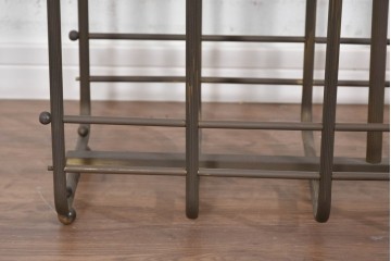 ヴィンテージ　真鍮製　柔らかな曲線美が魅力のスリッパラック　(R-085844)