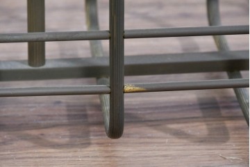 ヴィンテージ　真鍮製　柔らかな曲線美が魅力のスリッパラック　(R-085844)