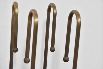 ヴィンテージ　真鍮製　柔らかな曲線美が魅力のスリッパラック　(R-085844)