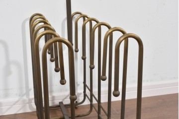 ヴィンテージ　真鍮製　柔らかな曲線美が魅力のスリッパラック　(R-085844)