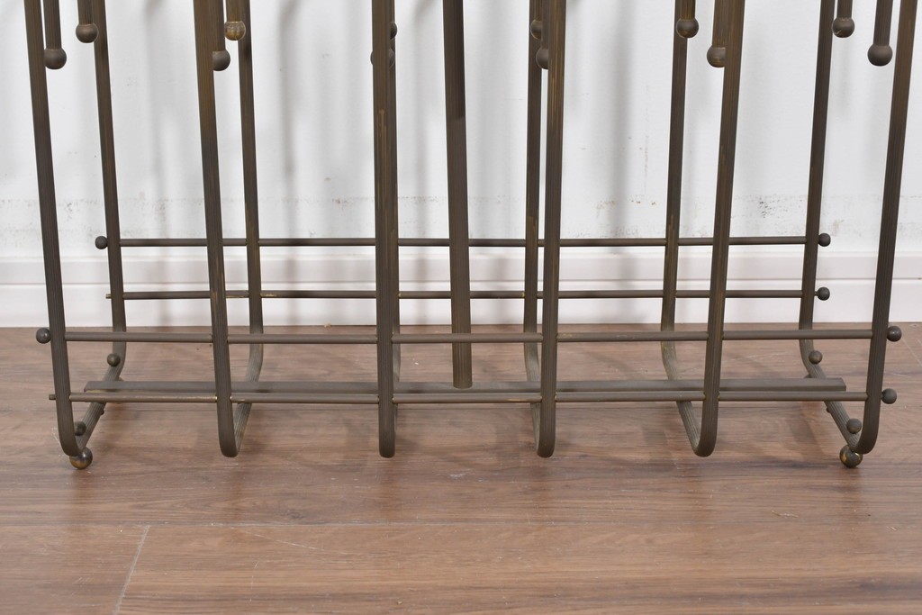 ヴィンテージ　真鍮製　柔らかな曲線美が魅力のスリッパラック　(R-085844)