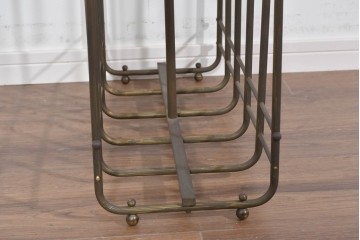 ヴィンテージ　真鍮製　柔らかな曲線美が魅力のスリッパラック　(R-085844)