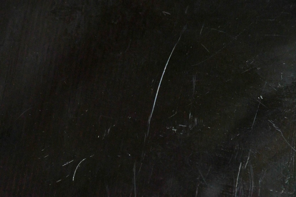 ヨーロッパヴィンテージ　希少デザイン　真鍮×黒ガラスのミッドセンチュリーなトロリーワゴン　(R-085845)