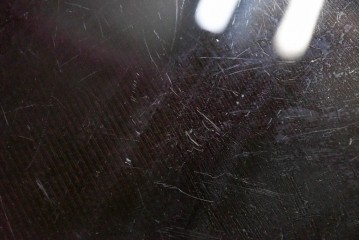 ヨーロッパヴィンテージ　希少デザイン　真鍮×黒ガラスのミッドセンチュリーなトロリーワゴン　(R-085845)