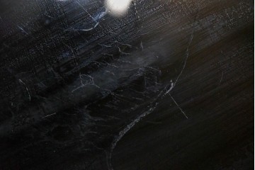 ヨーロッパヴィンテージ　希少デザイン　真鍮×黒ガラス　ミッドセンチュリースタイルのトロリーワゴン　(R-085846)