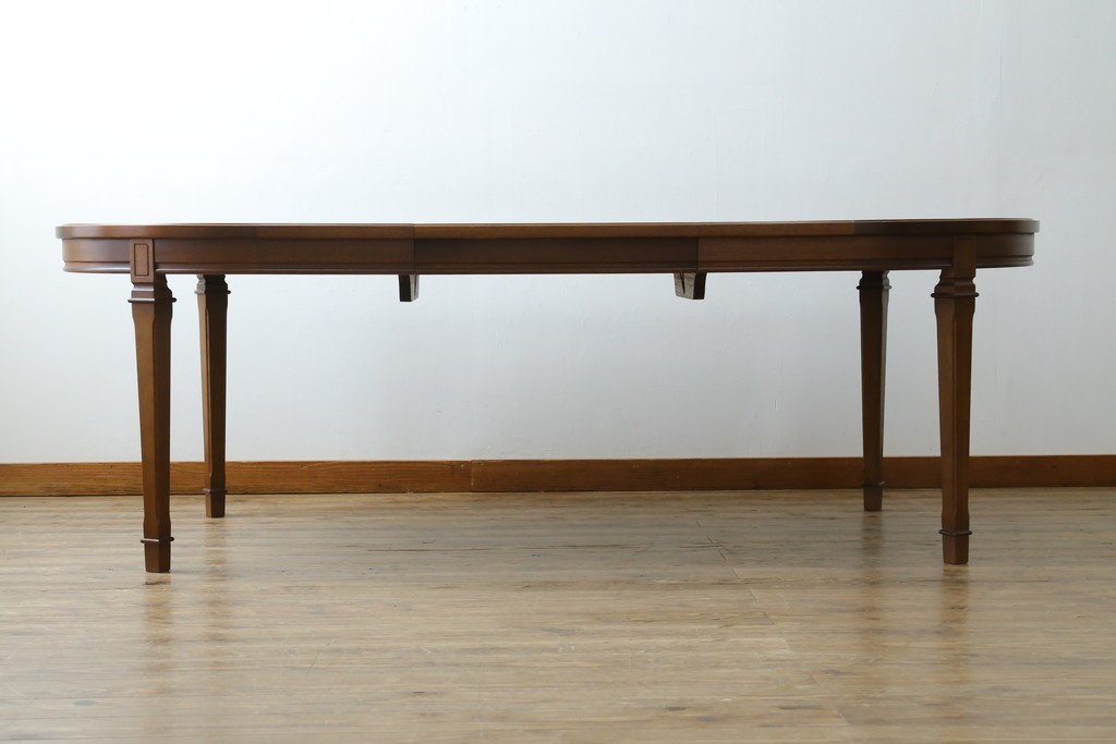 中古　maruni(マルニ木工)　地中海ロイヤルシリーズ(ROYAL)　端正な脚部と柔らかな輪郭が調和するエクステンションテーブル　定価約33万円　(R-085847)
