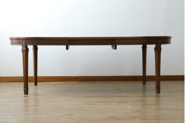 中古　maruni(マルニ木工)　地中海ロイヤルシリーズ(ROYAL)　端正な脚部と柔らかな輪郭が調和するエクステンションテーブル　定価約33万円　(R-085847)