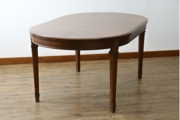 中古　maruni(マルニ木工)　地中海ロイヤルシリーズ(ROYAL)　端正な脚部と柔らかな輪郭が調和するエクステンションテーブル　定価約33万円　(R-085847)