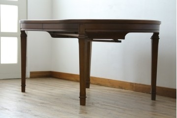 中古　maruni(マルニ木工)　地中海ロイヤルシリーズ(ROYAL)　端正な脚部と柔らかな輪郭が調和するエクステンションテーブル　定価約33万円　(R-085847)