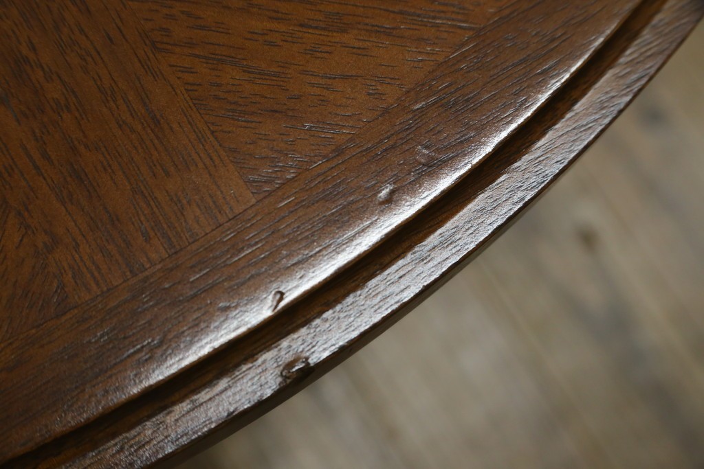 中古　maruni(マルニ木工)　地中海ロイヤルシリーズ(ROYAL)　端正な脚部と柔らかな輪郭が調和するエクステンションテーブル　定価約33万円　(R-085847)