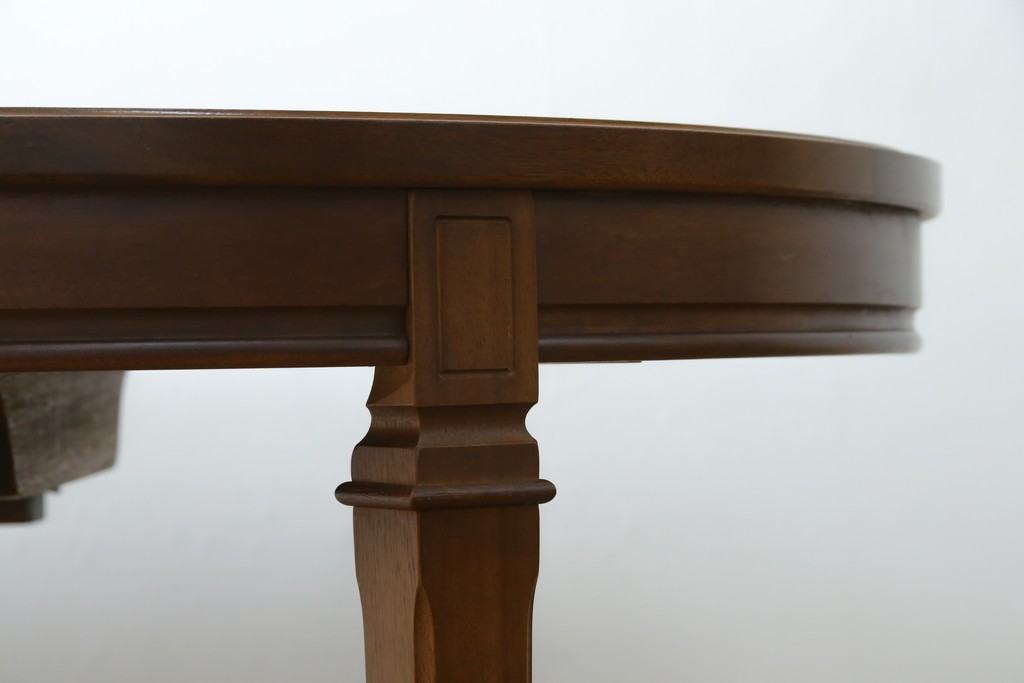 中古　maruni(マルニ木工)　地中海ロイヤルシリーズ(ROYAL)　端正な脚部と柔らかな輪郭が調和するエクステンションテーブル　定価約33万円　(R-085847)