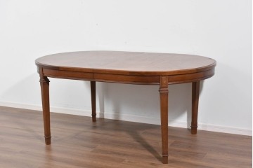 中古　maruni(マルニ木工)　地中海ロイヤルシリーズ(ROYAL)　端正な脚部と柔らかな輪郭が調和するエクステンションテーブル　定価約33万円　(R-085847)