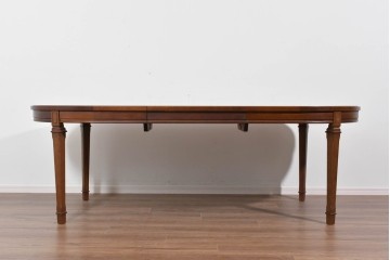 中古　maruni(マルニ木工)　地中海ロイヤルシリーズ(ROYAL)　端正な脚部と柔らかな輪郭が調和するエクステンションテーブル　定価約33万円　(R-085847)