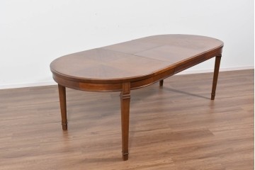 中古　maruni(マルニ木工)　地中海ロイヤルシリーズ(ROYAL)　端正な脚部と柔らかな輪郭が調和するエクステンションテーブル　定価約33万円　(R-085847)