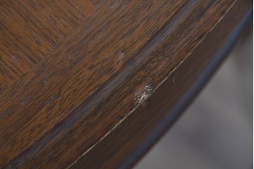 中古　maruni(マルニ木工)　地中海ロイヤルシリーズ(ROYAL)　端正な脚部と柔らかな輪郭が調和するエクステンションテーブル　定価約33万円　(R-085847)