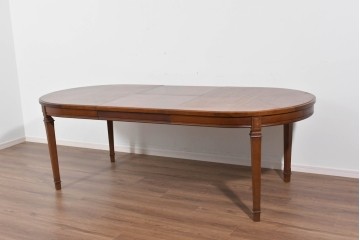 中古　maruni(マルニ木工)　地中海ロイヤルシリーズ(ROYAL)　端正な脚部と柔らかな輪郭が調和するエクステンションテーブル　定価約33万円　(R-085847)