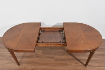 中古　maruni(マルニ木工)　地中海ロイヤルシリーズ(ROYAL)　端正な脚部と柔らかな輪郭が調和するエクステンションテーブル　定価約33万円　(R-085847)