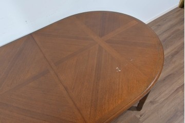 中古　maruni(マルニ木工)　地中海ロイヤルシリーズ(ROYAL)　端正な脚部と柔らかな輪郭が調和するエクステンションテーブル　定価約33万円　(R-085847)