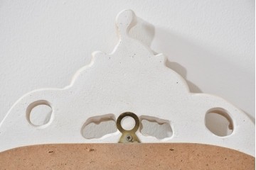 イタリアヴィンテージ　イタリア高級家具　SILIK(シリック)　繊細なロココ調装飾が華やぐウォールミラー　定価約40万円　(R-085848)