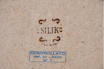 イタリアヴィンテージ　イタリア高級家具　SILIK(シリック)　繊細なロココ調装飾が華やぐウォールミラー　定価約40万円　(R-085848)