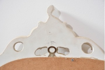 イタリアヴィンテージ　イタリア高級家具　SILIK(シリック)　繊細なロココ調装飾が華やぐウォールミラー　定価約40万円　(R-085849)