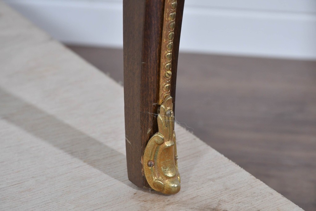 中古　美品　スペイン高級家具　MARINER(マリネール)　優雅な金彩装飾と風景画が美しいコーナーキャビネット　定価約45万円　(R-085851)