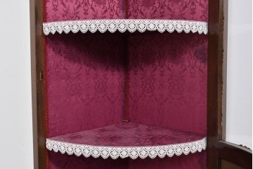 中古　美品　スペイン高級家具　MARINER(マリネール)　優雅な金彩装飾と風景画が美しいコーナーキャビネット　定価約45万円　(R-085851)