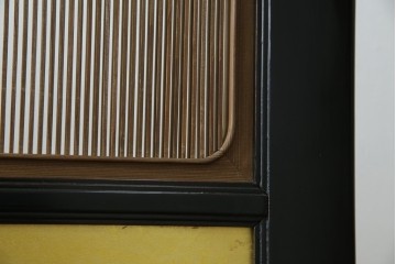 和製ヴィンテージ　高級工芸品　輪島塗　格子意匠と金地面の衝立　定価約120万円　(R-085854)