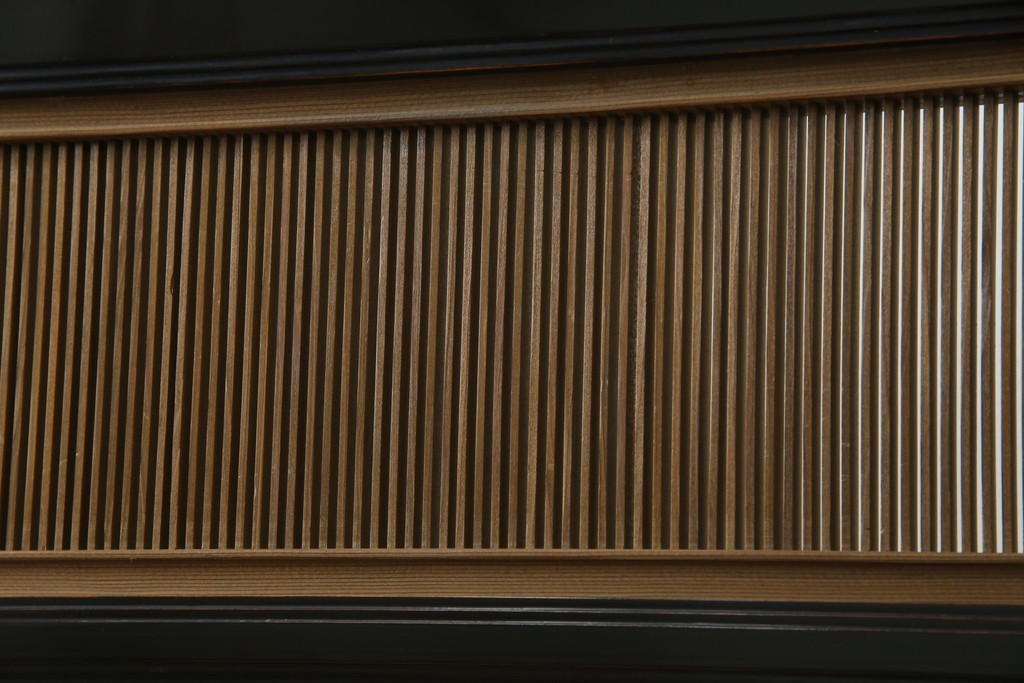 和製ヴィンテージ　高級工芸品　輪島塗　格子意匠と金地面の衝立　定価約120万円　(R-085854)