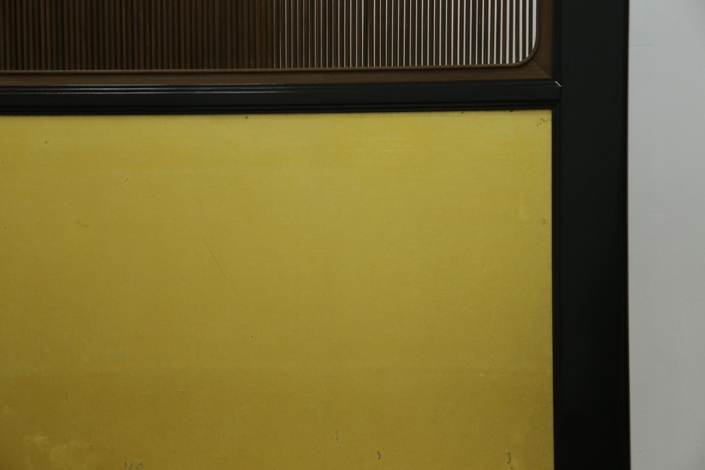 和製ヴィンテージ　高級工芸品　輪島塗　格子意匠と金地面の衝立　定価約120万円　(R-085854)