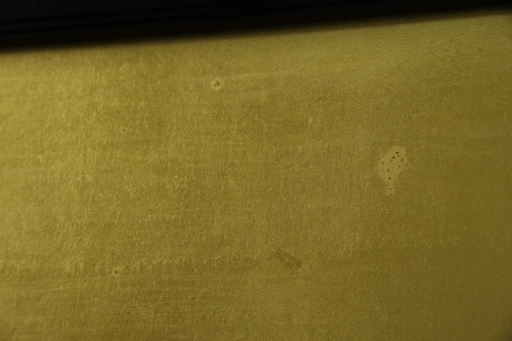 和製ヴィンテージ　高級工芸品　輪島塗　格子意匠と金地面の衝立　定価約120万円　(R-085854)