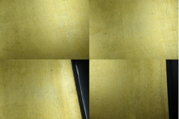 和製ヴィンテージ　高級工芸品　輪島塗　格子意匠と金地面の衝立　定価約120万円　(R-085854)