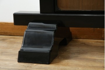 和製ヴィンテージ　高級工芸品　輪島塗　格子意匠と金地面の衝立　定価約120万円　(R-085854)